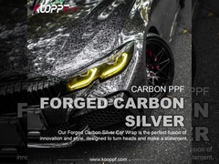 K085 Forged Carbon Silver Color Paint Protection Film Carbon Fibre Vinyl Wrap