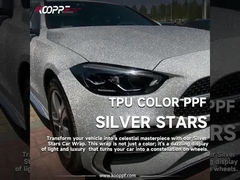 K092 Silver Stars Color Paint Protection Film Car Wrapping Sticker