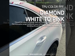 K082 Diamond White to Pink Color Car Paint Protection Wrap