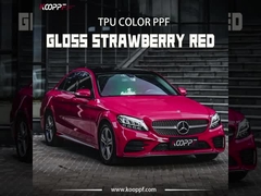 K009 Gloss Strawberry Red Color Paint Protection Film Premium Car Wraps