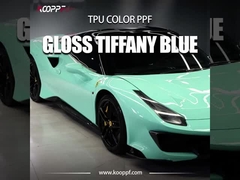 K018 Gloss Tiffany Blue Color Paint Protection Film Glitter Vinyl Wrap