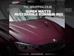 PET-PD122 Super Matte Restorable Romanjii Red Self Healing Car Wrap