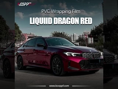 PET-PH121 PET Liquid Dragon Red Ppf Vinyl Wrap