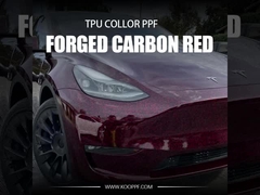 K084 Forged Carbon Red Color Paint Protection Film Custom Car Wraps