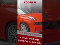 PET-PS033 PET Crystal Lava Orange Vinyl Car Wrap Color PPF Film