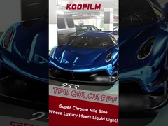 TPU PPF Car Protective Film Super Chrome Nile Blue Where Luxury Meets Liquid Light!