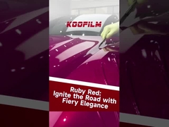 tpu paint protection film Ruby Red Ignite the Road with Fiery Elegance car full wrap