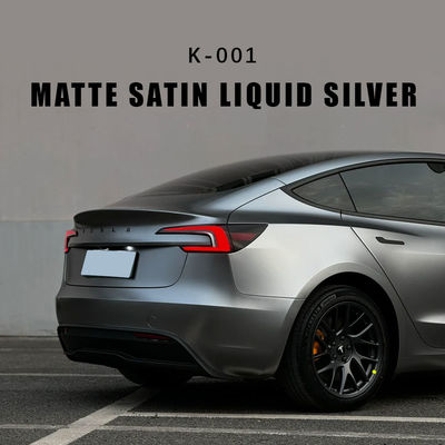 Matte Ppf Wrap Satin Flüssiges Silber TPU Farbe 7.5mil K-001 Vinyl Wickelfilm