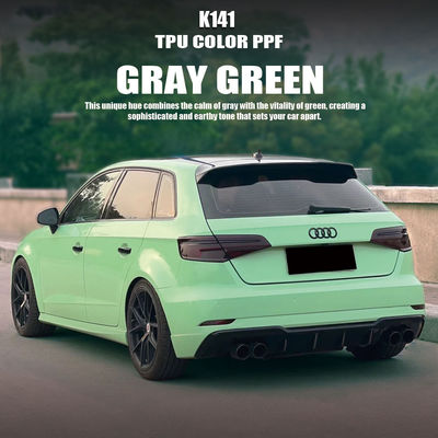 Goede prijs K141 Grijzige groene TPU-kleurverfbeschermingsfilm Vinylverpakking voor auto's online