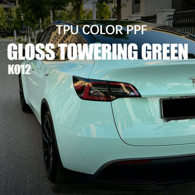 Buon prezzo K012 Gloss Towering Green TPU Color Car Paint Protective Film Vinyl Wrap Sign in linea