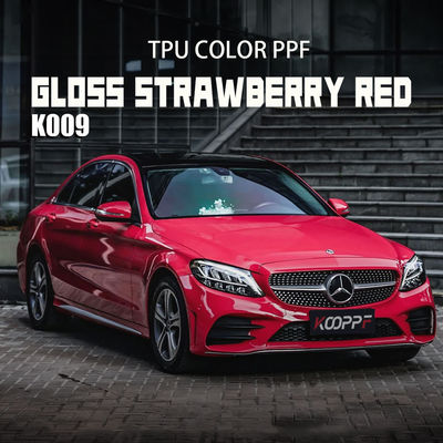 Buen precio Película de protección para automóviles de color K009 TPU con color rojo brillante de fresa en línea