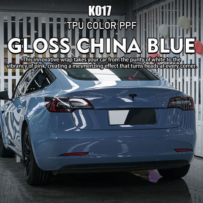 Bon prix K017 Lumineux Chine bleu TPU couleur peinture de voiture film de protection en vinyle Enveloppe énorme en ligne
