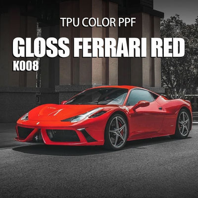 Bon prix K008 Gloss Ferrari Rouge TPU de haute qualité couleur peinture de voiture film de protection en ligne