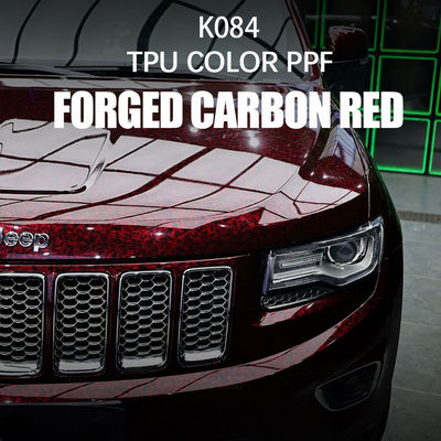 Bon prix K084 Autocollant pour tout le corps forgé à base de film de protection de peinture en fibre de carbone de couleur rouge TPU en ligne