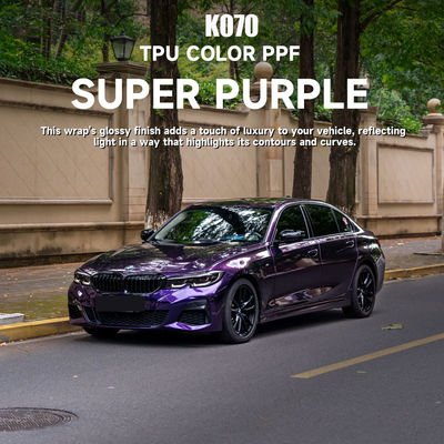 Καλή τιμή K070 Super Purple TPU χρώμα βαφής αυτοκινήτου Προστατευτική ταινία περιτύλιξης Βινυλικών κυλίνδρων αυτοκινήτων σε απευθείας σύνδεση