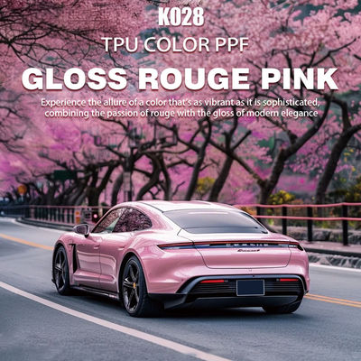 K028 Gloss Rouge Pink TPU Farbe Fahrzeugfarbe Schutzfilm Autofolie Aufkleber