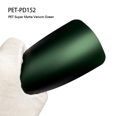 Buen precio PET-PD152 PET Super mate veneno verde para automóviles película de envoltura de vinilo 7.5mil en línea