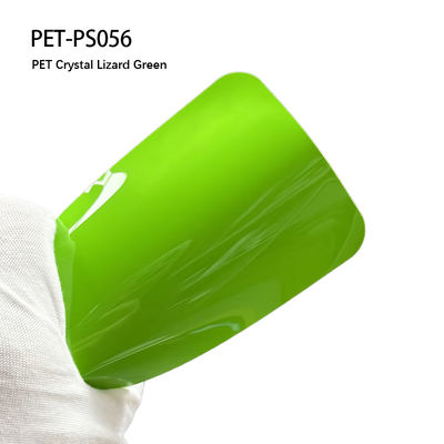 Good price PET-PS056 PET Crystal Lizard Green Car Protective Holographic Vinyl Wrap Creep Resistance online