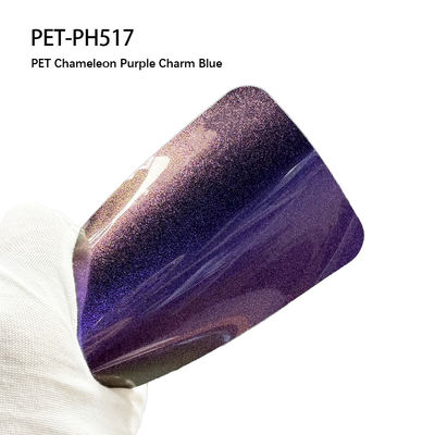 Good price PET-PH517 PET Chameleon Purple Charm Blue Car Color Changing Film 1.52 X 18m/Roll online