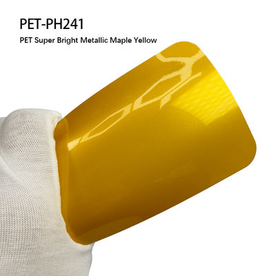 Good price PET-PH241 PET Super Bright Metallic Maple Yellow car body sticker Scratch Resistant for Paint Protection online