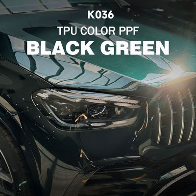 Guter Preis K036 Schwarz Grün TPU Farbfarbe Schutzfolie für Autofarben 8,0 mil Online