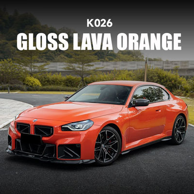 Buon prezzo K026 Gloss Lava Orange TPU Vernice per auto Pellicola di protezione per colore Glitter Vinyl Wrap in linea
