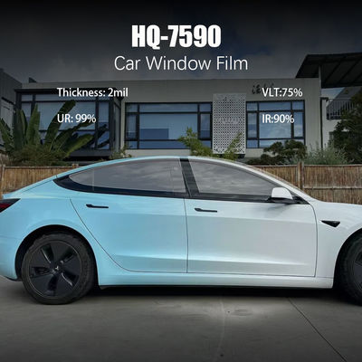 Goede prijs HQ-7590 Auto Window Tint Film 2.0 Mil Met 90% IR En 99% UR online