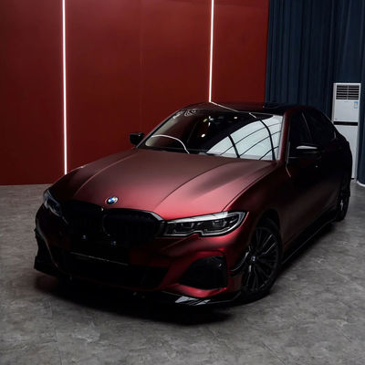 Buon prezzo PET-PD122 PET Super Matte Restorabile Romania Rosso 7.5mil Color Car Vinyl Film in linea
