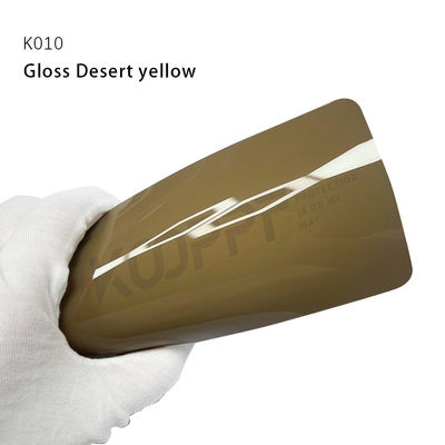 Καλή τιμή 8.0 Mil K010 Gloss Desert Yellow Protective Car Paint Film για την αλλαγή χρώματος της βαφής του αμαξιού σε απευθείας σύνδεση