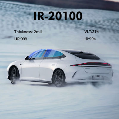 Buen precio Película de tintura cerámica para ventanas de automóviles 99% IR 99% UV Envase negro 1.52*30m/rollo en línea
