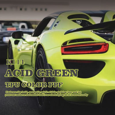 Buen precio K114 Acido verde TPU Color de pintura para automóviles Película de protección contra rasguños PPF en línea
