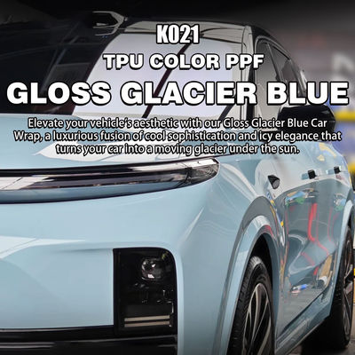 Guter Preis K021 Glanz Gletscher Blau TPU Autofarbe Ppf Wrap Vinyl Autowrap Online