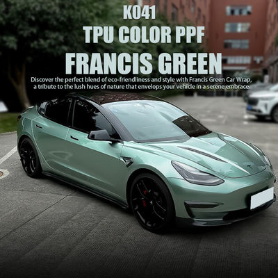 K041 TPU Autofarbe Schutzfolie 8,0 Mil mit Francis Grün Farbe Ppf Farbfolie