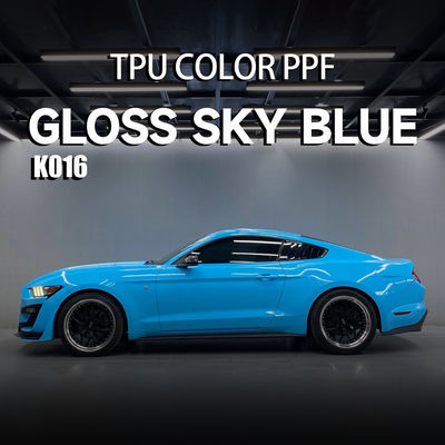 Guter Preis K016 Glanzblaue TPU Farbe Autolack Schutzinfofilm Dekorationskarton Online