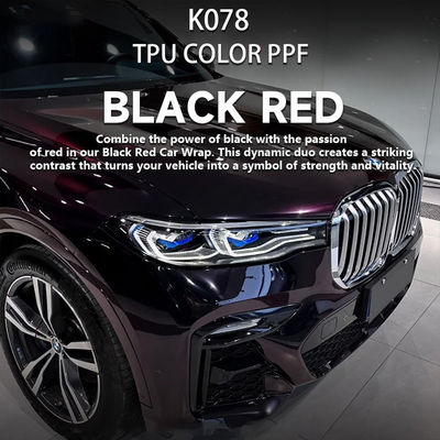 Guter Preis K078 Schwarz Rot TPU Farbfarbe Fahrzeugfarbe Schutzfilm Aufkleber Design Wrap Online