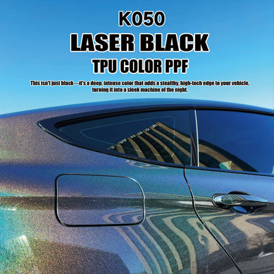 K050 Laser Schwarz TPU Farbfarbschutzfolie Vinyl Autoverpackung Selbstheilung