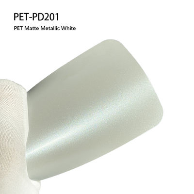 Guter Preis PET-PD201 PET Metallische weiße Automattenfolie Vinyl PPF Online