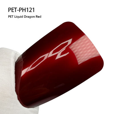 PET-PH121 PET Flüssig Drachen Rot Auto Vinyl Wrap Ermüdungsbeständig 7.5mil