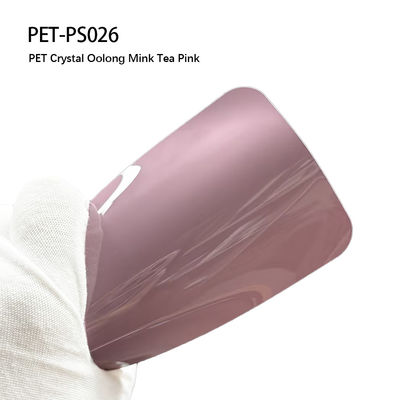 PET-PS026 Pet Vinyl Wrap Film mit Kristall Oolong Milch Tee Rosa Farbe
