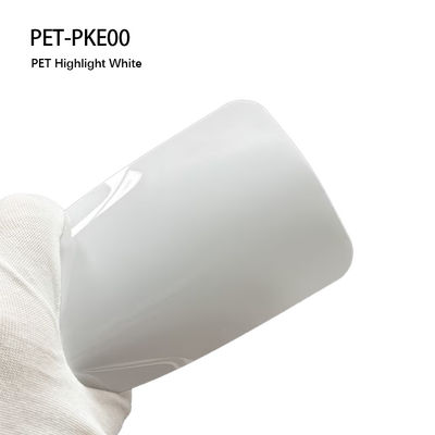 Pet Highlight Weißes Vinyl Farbwechsel Glanzfolie 7.5mil PET-PKE00