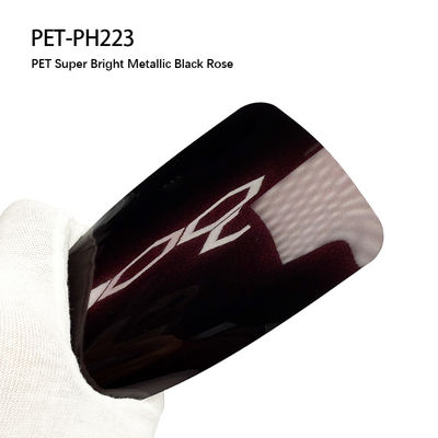 Guter Preis PET-PH223 PET Helle Metallische Schwarze Rose PKW PPF Aufkleber 1,52m X 18m Selbstklebstoff Online