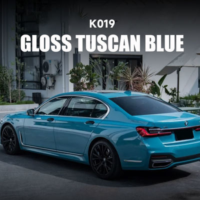 K019 Gloss Tuscan Blue TPU Color Car Paint Protective Film Glossy Vinyl Wrap