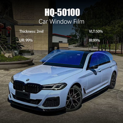 HQ-50100 Modell VLT 50% Farbfolie für Fahrzeugfenster 1,52*30M/Rolle