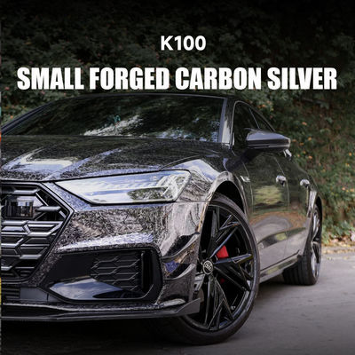 Buen precio K100 Pequeña película de fibra de carbono forjada de plata TPU de color para automóviles PPF en línea