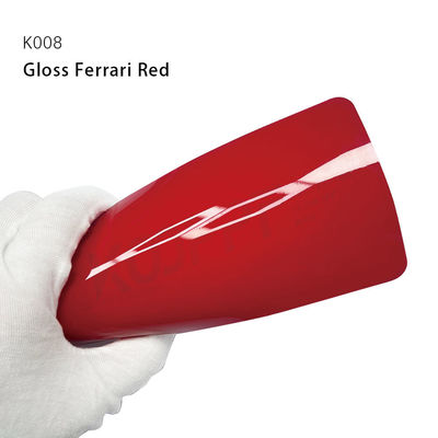 Buon prezzo K008 Gloss Ferrari Vernice di auto rossa pellicola di protezione 8.0 Mil Spessore 160 Assortimento di colori in linea