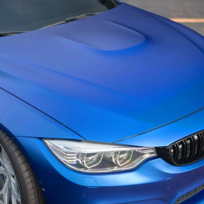 Matte Chrome Metal Tranguil Blue TPU Matte Wrap Paint Protection Film Near Me Blue Car Wrap